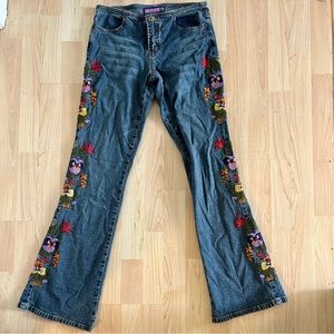 Y2K Low rise flower jeans